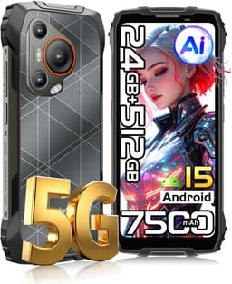 Blackview BL7000 - Smartphone 5G - 6.78 inch - Android 15 - 24GB RAM - 512GB ROM - 50MP Camera - 7500mAh - IP68 Waterdicht - NFC - OTG - GPS - FM - Zwart — thumbnail 1