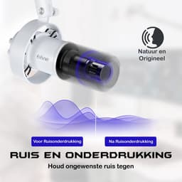 FIFINE K688CT - Wit - USB / XLR - Dynamische Microfoon - Met Boom Arm - Streaming - Podcasting - Gaming - Geschikt voor PS4 / PS5 / PC - Wit — thumbnail 5