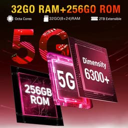 DOOGEE Fire 7 Pro Robuuste smartphone 5G - 32GB RAM - 256GB ROM - 13000mAh 33W - 6,56 inch - IP68/IP69K Outdoor Telefoons - Android 15 - Nachtzicht, Face ID, NFC, GPS, OTG - Oranje — thumbnail 2
