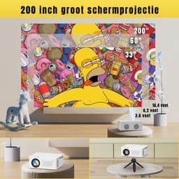 RONN® Mini beamers - Projector - Mini beamer - Wit - 14cm x 7cm x 18cm — thumbnail 4