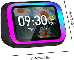 Slimme Bluetooth Speaker Draagbaar met Spraakassistent - Wekker Speaker voor Slaapkamer - Zwart — thumbnail 2