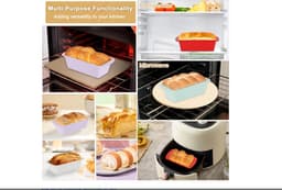bakvormen, rechthoekig, 20 x 9,5 x 5,5 cm, perfect accessoire voor het bakken, geschikt voor airfryer, brood, cake en toastbrood — thumbnail 1