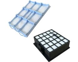 HEPA-filter – Motorfilter – Set – Voor huishoudelijke stofzuigers – Wit