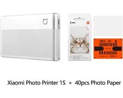 Trexxo - printer - Xiaomi - Bluetooth - draagbare fotoprinter - thermische printer - Multifunctionele zakprinter - 40 stuks papier