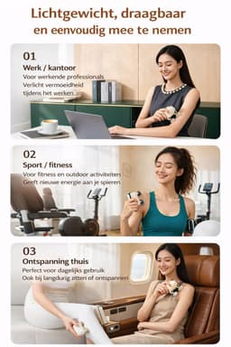 Mini Massage Gun – Draadloos Massage Apparaat – Deep Tissue Spiermassage – Compact Spierherstel – 3 Standen – Goud — thumbnail 3