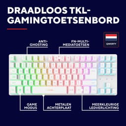 Trust GXT831W Thado Tkl Wrls KB wh US toetsenbord — thumbnail 5
