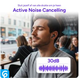 SBG Draadloze Oordopjes - Noise Cancelling - Headset - Bluetooth 5.4 - Earbuds oplaadcase - LED Display - Met Microfoon - Extra dopjes - Zwart — thumbnail 3