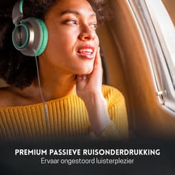 StayPowered Koptelefoon met Microfoon - Ruisonderdrukking voor Ultieme Geluidskwaliteit - HD-Oproepen - Opvouwbaar en Draagbaar - Universele Compatibiliteit - Volumeregeling op de Kabel - 3,5 mm AUX Jack - Zilver - Levering Sneller dan Aangegeven! — thumbnail 4