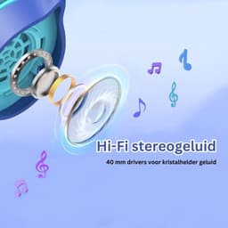 NBAP® Koptelefoon Kinderen met Draad - Gaming Headset - Blauw — thumbnail 5