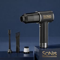 SoNis Mini Stofzuiger Draadloos – Auto - Kantoor - Kruimeldief compact & Oplaadbaar – Handstofzuiger - Inclusief 3 Opzetstukken – HEPA-Filter – Compressor handig voor ballonen , zwembandjes etc. — thumbnail 1