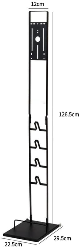 Stofzuiger Opbergstandaard – Vrijstaande Metalen Houder met Wielen – Boorvrije Staande Ophanging voor Stofzuiger en Accessoires — thumbnail 2
