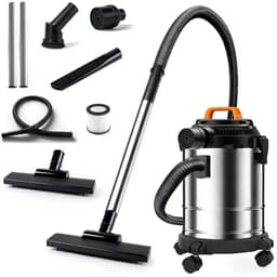 Fuegobird - Electric wet and dry vacuum cleaner - krachtig 2000W - Grote capaciteit 18 L - 4m cord - Blower connection - 7 accessoires - 1.6 m plastic hose - HEPA filterl - Bouwstofzuiger - RVS zuiger — thumbnail 1