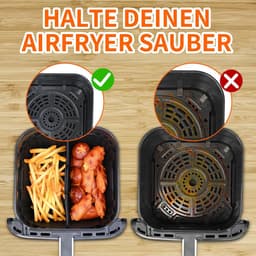 Airfryer Siliconen vorm voor Ninja-accessoires, heteluchtfriteuse, bakvormen, grillrooster, taartvorm, broodroosteraccessoires, keukentang, enz., compatibel met Dual Basket AF180EUCP serie 6,2 l — thumbnail 4