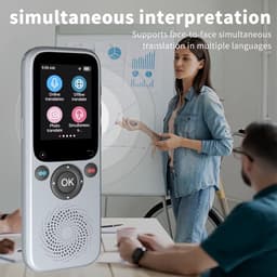 AI Taalvertaler Apparaat – Real-Time Spraakvertaler & Vertaalmachine, 138 Talen, Slimme Translator met Opnamefunctie, WiFi, Draagbare Vertaalcomputer voor Reizen & Zakelijk Gebruik — thumbnail 3