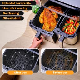 Airfryer-accessoires voor Tefal Dual Easy Fry XXL 11L (6,5L/4,5L), siliconen mal Airfryer-accessoires voor Tefal heteluchtfriteuse XXL — thumbnail 6