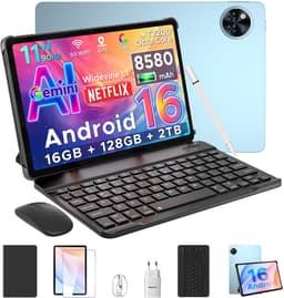 DOOGEE U11 VIP - Tablet - 16 GB RAM + 128 GB ROM - Tablette met toetsenbord- Android 15 - 11 inth 90Hz - 8580 mAh - Ultradunne 7,9 mm - inclusief muis - Stylus - Beschermhoes - Schermbeschermer - Blauw — thumbnail 1