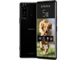 Sony Xperia 5 III 5G Smartphone (15,5 cm 21:9 FHD+ HDR OLED-Display, Dreifach-Kamera-System, Android 12 SIM Free, 8 GB RAM, 128 GB Speicher, 24+6 Monate Herstellergarantie) [Amazon Exklusiv] Schwarz — afbeelding 1