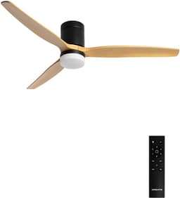 CREATE - Stille 40W plafondventilator met technische ABS bladen in verschillende maten - L - Met licht - Afstandsbediening - WIND CALM — thumbnail 1