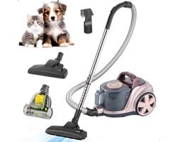 AG3300 Stofzuiger Zonder Zak - Stofzuigers - Vacuum Cleaner Zakloos - Geschikt Voor Dierenharen - Sterke Zuigkracht - HEPA Filter - Compact, Licht & Krachtig - Gemakkelijk Schoon Te Maken -Beige/Bruin