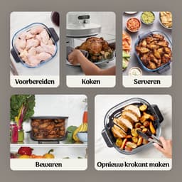Ninja CRISPi PRO 7-in-1 Glazen Airfryer met 7 functies - Airfryen, Bakken, Braden, Rijzen, Drogen. Max Crisp en Opnieuw krokant maken - 2.3 liter en 5.7 liter glazen schaal - PFAS vrij koken - Stone - AS101EULG — thumbnail 12