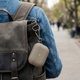 Luxe geribd hoesje voor oordopjes – Vertical Stripe design met sleutelhaak, geschikt voor AirPods Pro 2 (Grijs) — thumbnail 5