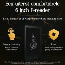 SwayTosh E-Reader Nova Smart – 6 inch 2026 – 36GB Opslag – Schermverlichting en Nachtmodus – E Reader Voor Ebook – Met Oplader — thumbnail 2