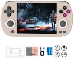 Anbernic RG40XX H - Retro Gaming Console - 4.0 Inch IPS Scherm - Linux Systeem - WiFi - HDMI Output - RGB Joystick - 64GB Opslag - Ergonomisch Design - Draagbare Handheld - Wit