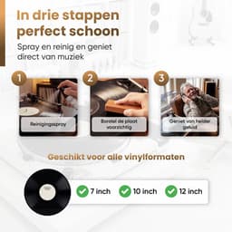 BLU LP Schoonmaakset met Protractor - 6-in-1 kit - Vinyl Cleaning Kit - Platenborstel - Platenreiniger - Antistatisch - LP Borstel - Platen Schoonmaakset - Vinyl Borstel - Vinyl Reiniger - LP Reiniger — thumbnail 2