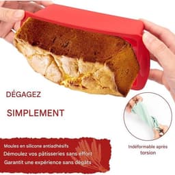 Vierdelige cakevormenset - rechthoekige cakevorm met antiaanbaklaag - broodvorm - 19x8x5,5 cm - accessoires voor de airfryer — thumbnail 3