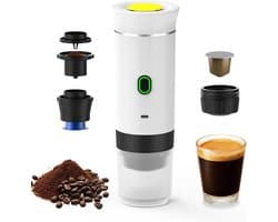 Zyrex® Draagbare Koffiemachine - Blender To Go - Draagbare Blender - Wit - 28cm x 9cm x 9cm