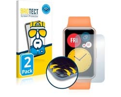 BROTECT - Screenprotector voor Huawei Watch Fit - Folie Beschermfolie transparant volledig dekking - 2 Stuks