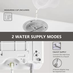 Deniva - Mini Vaatwasser - Vrijstaand - Kleine Vaatwasser - Draagbare Vaatwasser - Touch Screen - Met Waterreservoir - Tafelmodel — thumbnail 3