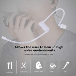 Allecto - Vervangende akoestische spoelbuis - Walkietalkie oortjes - Tweerichtingsradio's - Headset - Zacht en comfortabel - Lichtgewicht - Omgevingsgeluid - 10 stuks - Geschikt voor - Zwart — thumbnail 2