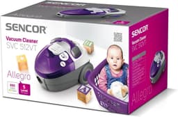 Zakloze Stofzuiger - Cilinderstofzuiger ECO - Efficiënt Schoonmaken - 4e Generatie Cycloon - 1.5L Container - Grijs Paars — thumbnail 2