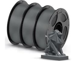 3D Printer Filament - PLA Navulling - Modelbouw Printen - RFID Intelligent Printen - 3 kg - Grijze Textuur