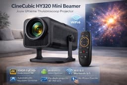 Elementkey CineCubic + Gyro Air Mouse - Beamer Projector - 300 Ansi - Android, WiFi 6, Bluetooth 5.0 - Auto Keystone - Apps — thumbnail 2