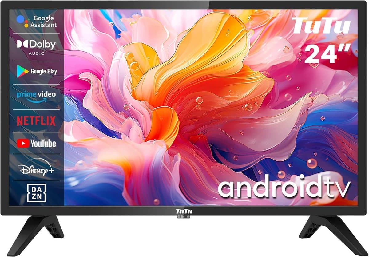 24 inch Smart TV met Android, Netflix en Google Assistant — afbeelding 1