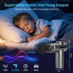 TopChoice® Massage Gun Draadloos - Spierontspanning - Apparaat - 99 Snelheden - Zwart — thumbnail 4
