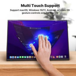MINIX SF16T 16” Portable Monitor - Touchscreen - IPS Beeldscherm - Inclusief Beschermhoes - Full HD - sRGB - HDMI - Zwart — thumbnail 2