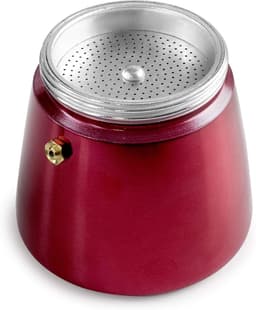 Percolator Koffiezetter - Espresso Maker - Koffie Zetten - Geschikt voor Inductie - 3 Koppen 150ml - Rood — thumbnail 2