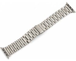 Bèlfort Apple Watch Band RVS - Zilverkleurig - Geschikt voor Apple Watch 40mm t/m 49mm - Metalen Smartwatch Strap - Premium Roestvrij Staal