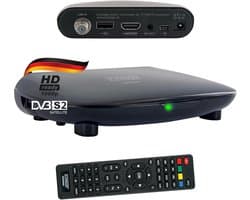 DVB-S2 Satellietontvanger FTA met USB voor HD Televisie en Radio