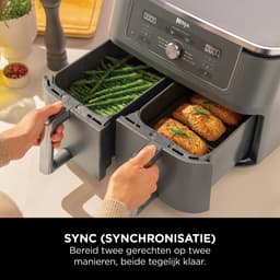 Ninja Dubbele Airfryer XXL - 9.5 L - Nieuw 2026 Model - 40 tot 240 Graden - 2470 W Vermogen - Dual Zone Technologie - DZ400EU — thumbnail 10