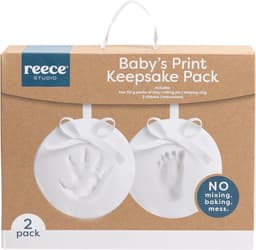 DIY Baby Hand- en Voetafdruk Set - Klei Aandenken voor Pasgeborenen - Cadeau Nieuwe Ouders — thumbnail 2
