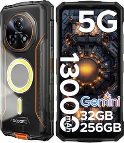 DOOGEE Fire 7 Pro 5G - Robuuste smartphone - 32GB RAM + 256GB ROM / 2TB(TF) - 13000mAh/33W - 6.6 Inth HD+IPS 90Hz - 13000mAh/33W - POC Intercom Functie - Dual Camping Lights - 64MP+20MP Nachtzicht - IP68 - Face ID - OTG - NFC - Oranje — thumbnail 1