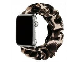 Bruin horlogebandje smartwatch dames en heren elastisch single loop zonder sluiting Geschikt voor Apple Watch 42mm (serie 1 / 2 / 3) / 44 mm / 45 mm / 46 mm (serie 10 / 11) / 49 mm (Ultra 1 / 2 / 3) textiel band met patroon vervangende watch band