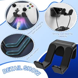 3 stuks Controller Wall Mount, Game Controller Holder, Self Adhesive Controller Holder Wall geschikt voor PS4/PS5/Xbox/Switch, Gaming Accessories for Gamepad and Headphones — thumbnail 2