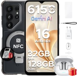 DOOGEE NOTE 56X PRO VIP- Smartphone - Android 16- UNISOC T7225- 32GB RAM + 128GB ROM / 2TB TF - 6150mAh - 6,56 inch HD+ - 13MP + 8MP - NFC - Face ID - Gemini AI - Widevine L1- GPS — thumbnail 1
