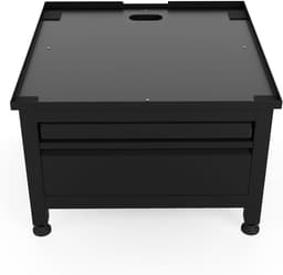 Wasmachine Verhoger - Met Lade - Comfortabel Werken - Inclusief Uittrekbaar Plateau - 65x60.5x42 cm - Zwart — thumbnail 1