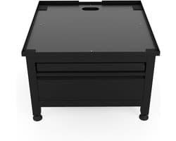 Wasmachine Verhoger - Met Lade - Comfortabel Werken - Inclusief Uittrekbaar Plateau - 65x60.5x42 cm - Zwart